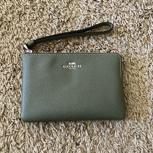 Green coach wristlet wallet